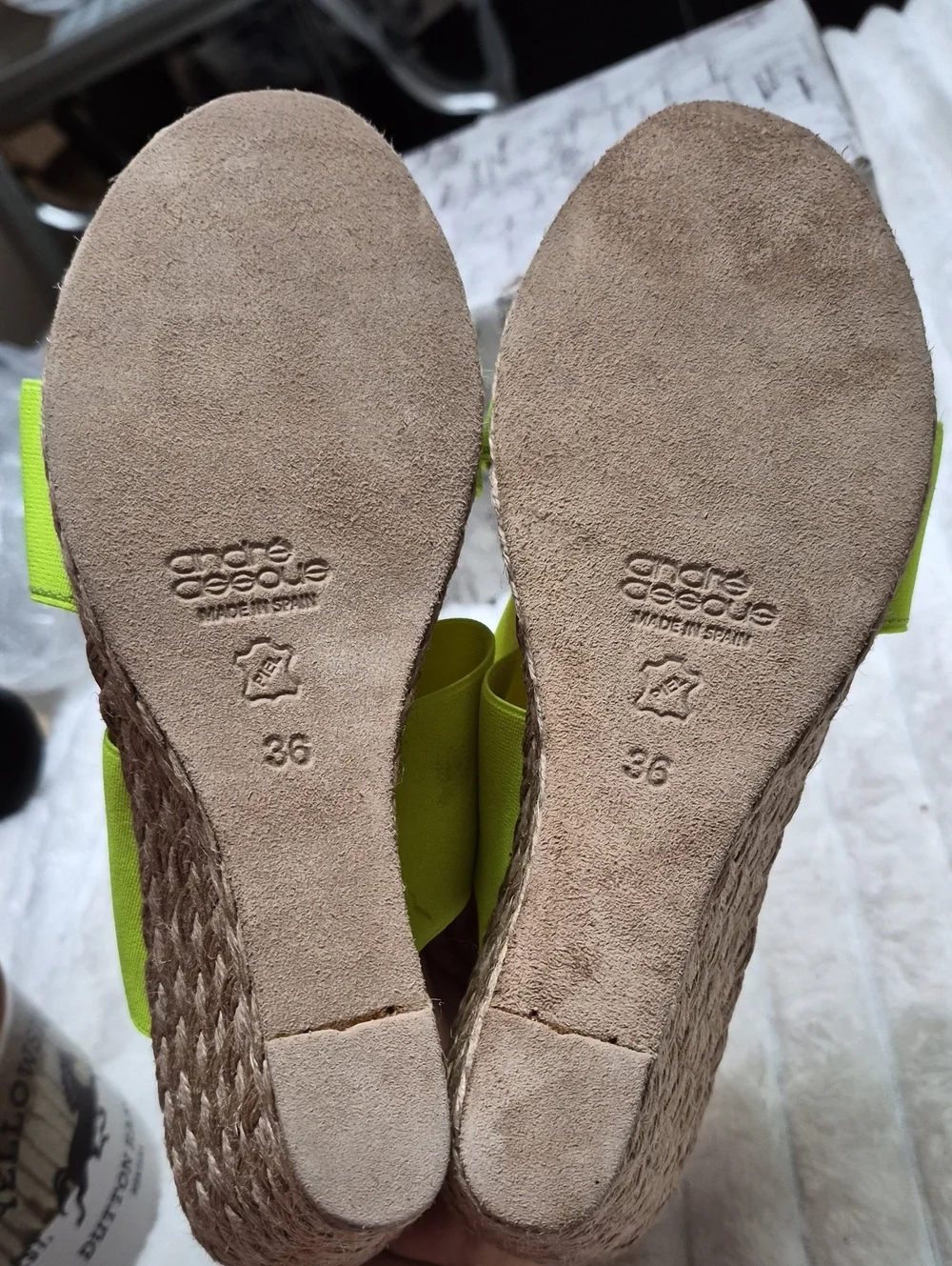 Andre Assous Amalia Wedge Espadrille Sandals Women's Sz 6 Eu 36